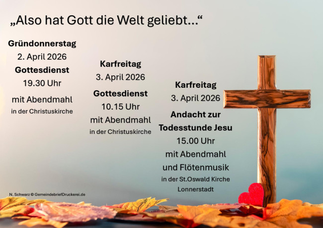 Gottesdienste in der Karwoche