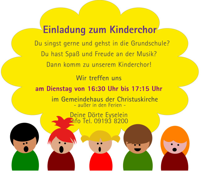 Einladung zum Kinderchor