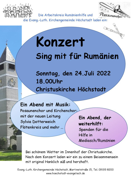 Plakat Singen für Rumänien