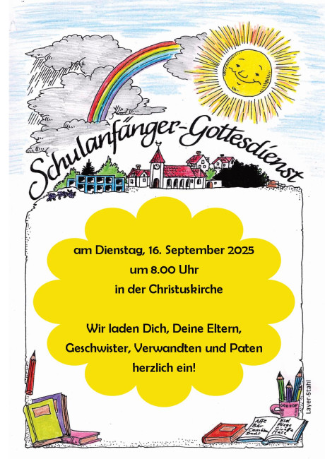 Einladung zum Erstklassgottesdienst